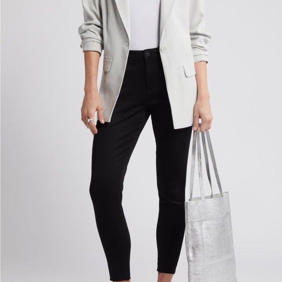 Kut from the Kloth Donna Ab Fab Ankle Skinny High Rise Black Size 4 NWT - Picture 2 of 15